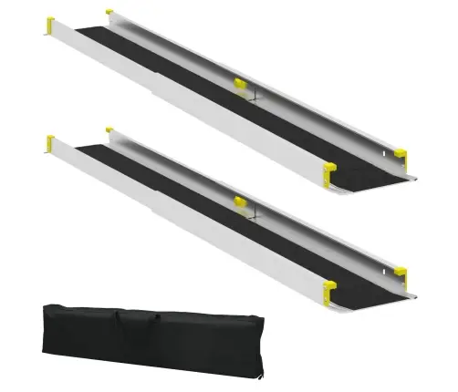 Neįgaliųjų Stovykla 2 Pcs Juoda 152 X 19 X 5,5 Cm Aliuminis