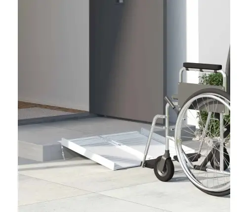 Ratiņu Rampa Sudraba 62 X 73 X 5 Cm Alumīnijs Vidaxl