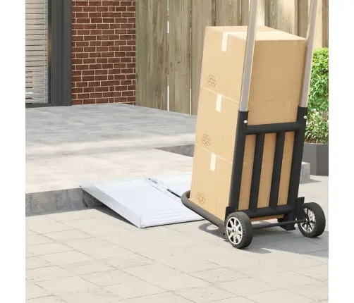 Ratiņu Rampa Sudraba 62 X 73 X 5 Cm Alumīnijs Vidaxl