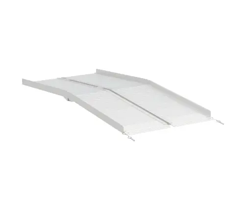 Ratiņu Rampa Sudraba 183 X 73 X 11 Cm Alumīnijs Vidaxl
