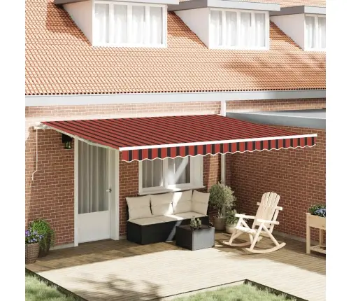 Izvelkams Jumtiņš Oranžs Un Brūns 450 X 300 Cm Audums Vidaxl