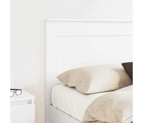 Galvgalis Ar Galvas Klāju Balts 120 Cm Inženierijas Koks Vidaxl