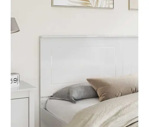 Galvūgalis Su Galvūgalio Blizgus Baltas 180 Cm Apdirbta Mediena