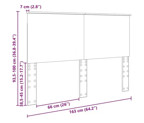Galvgalis Ar Galvas Klāju Balts 160 Cm Inženierijas Koks Vidaxl