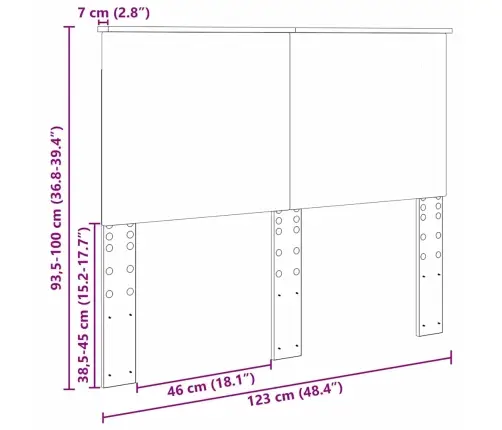 Galvgalis Betona Pelēks 120 Cm Inženierijas Koks Vidaxl