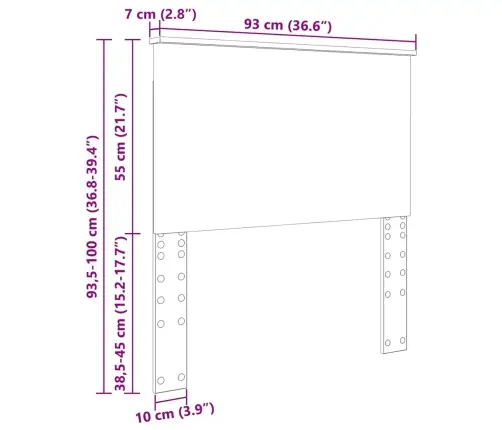 Galvgalis Ar Galvas Klāju Balts 90 Cm Inženierijas Koks Vidaxl