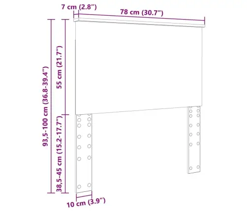 Galvgalis Ar Galvas Klāju Betona Pelēks 75 Cm Inženierijas Koks Vidaxl