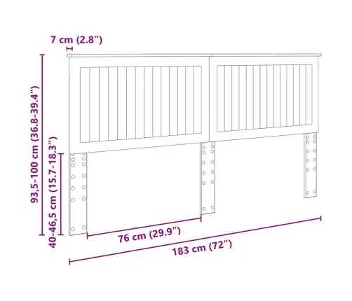 Galvgalis Pelēks Sonoma 180 Cm Inženierijas Koks Vidaxl