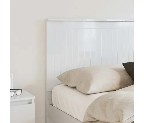 Galvgalis Spīdīga Balta 140 Cm Inženierijas Koks Vidaxl