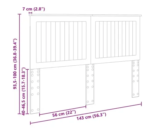 Galvgalis Ar Galvas Klāju Vecs Koks 140 Cm Inženierijas Koks Vidaxl