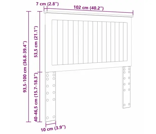 Galvgalis Ar Galvas Klāju Dūmaka Ozols 100 Cm Inženierijas Koks Vidaxl