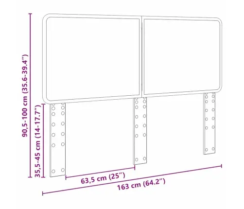 Galvgalis Ar Galvas Klāju Balts 160 Cm Inženierijas Koks Vidaxl
