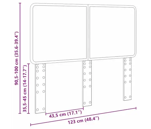 Galvgalis Melns Ozolkoks 120 Cm Inženierijas Koks Vidaxl