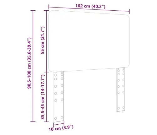 Galvgalis Ar Galvas Klāju Brūns Ozols 100 Cm Inženierijas Koks Vidaxl
