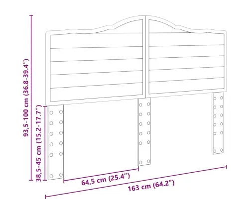 Galvgalis Ar Galvas Klāju Vecs Koks 160 Cm Inženierijas Koks Vidaxl