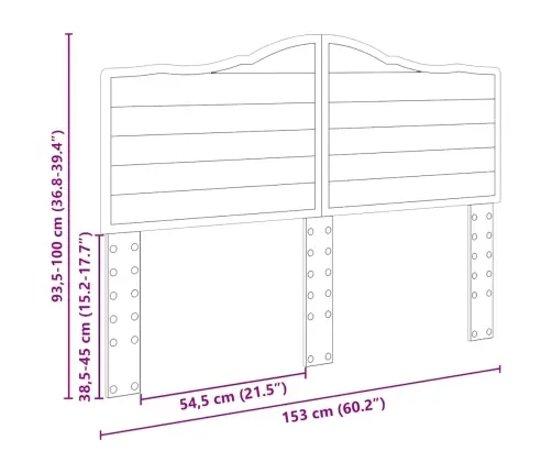 Galvgalis Ar Galvas Klāju Balts 150 Cm Inženierijas Koks Vidaxl
