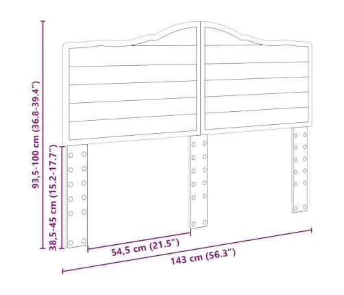 Galvgalis Ar Galvas Klāju Sonoma Ozols 140 Cm Inženierijas Koks Vidaxl