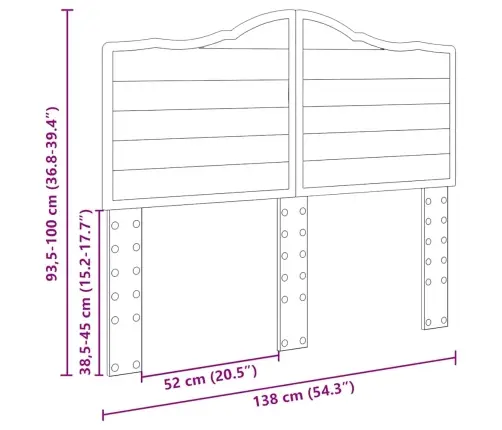 Galvūgalis Amatininkų Ąžuolas 135 Cm Apdirbta Mediena