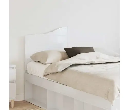 Galvgalis Spīdīga Balta 120 Cm Inženierijas Koks Vidaxl