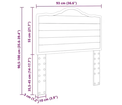 Galvgalis Ar Galvas Klāju Brūns Ozols 90 Cm Inženierijas Koks Vidaxl