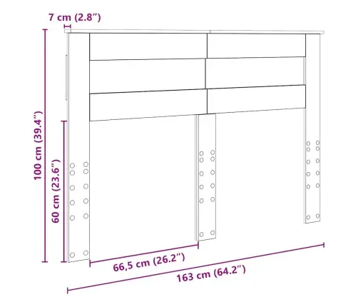 Galvgalis Melns Ozolkoks 160 Cm Inženierijas Koks Vidaxl