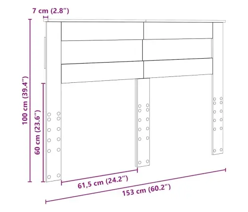 Galvgalis Ar Galvas Klāju Sonoma Ozols 150 Cm Inženierijas Koks Vidaxl