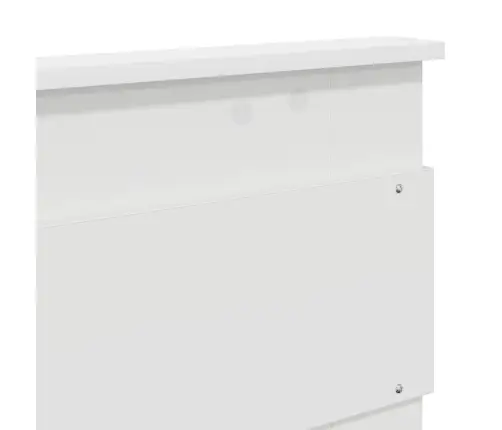 Galvgalis Ar Galvas Klāju Balts 135 Cm Inženierijas Koks Vidaxl