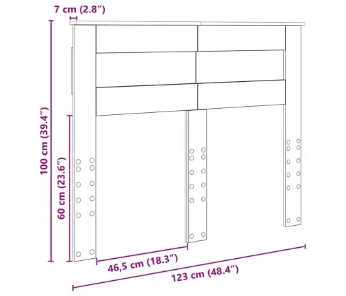 Galvgalis Ar Galvas Klāju Sonoma Ozols 120 Cm Inženierijas Koks Vidaxl