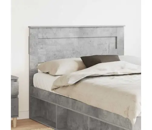 Galvūgalis Su Galvūgalio Betono Pilka 120 Cm Apdirbta Mediena