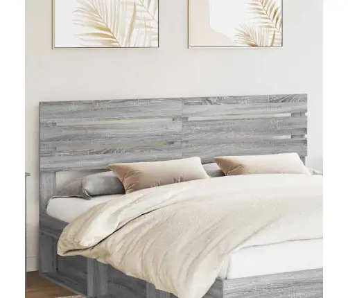 Galvūgalis Su Galvūgalio Pilkas Sonoma 200 Cm Apdirbta Mediena