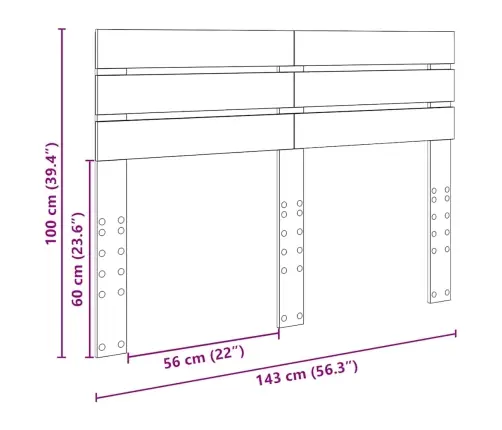 Galvgalis Ar Galvas Klāju Sonoma Ozols 140 Cm Inženierijas Koks Vidaxl