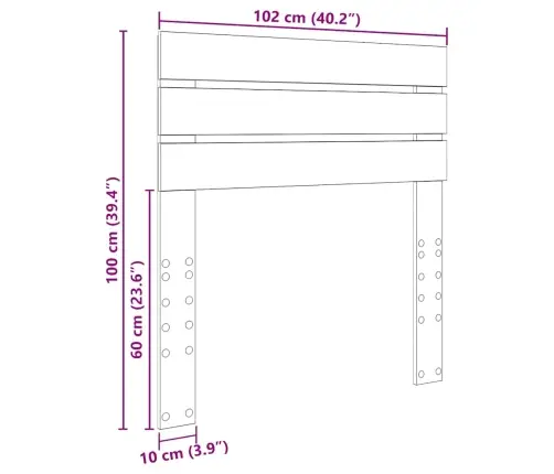 Galvūgalis Su Galvūgalio Balta 100 Cm Apdirbta Mediena