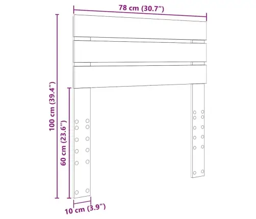 Galvgalis Melns Ozolkoks 75 Cm Inženierijas Koks Vidaxl