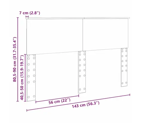 Galvgalis Pelēks Sonoma 140 Cm Inženierijas Koks Vidaxl