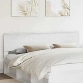 Galvūgalis Su Galvūgalio Blizgus Baltas 200 Cm Apdirbta Mediena