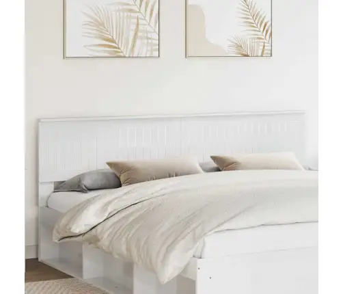 Galvūgalis Su Galvūgalio Blizgus Baltas 200 Cm Apdirbta Mediena