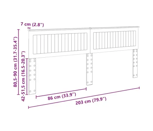 Galvgalis Ar Galvas Klāju Brūns Ozols 200 Cm Inženierijas Koks Vidaxl
