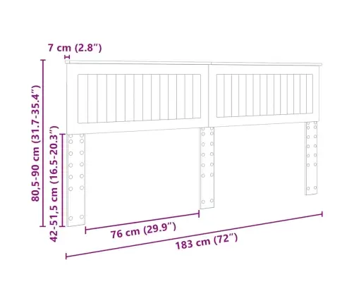 Galvgalis Artisānā Ozols 180 Cm Inženierijas Koks Vidaxl