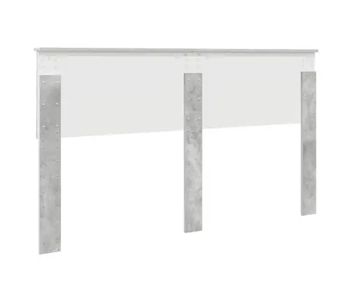 Galvūgalis Su Galvūgalio Betono Pilka 160 Cm Apdirbta Mediena