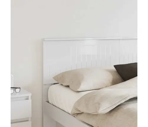 Galvgalis Spīdīga Balta 160 Cm Inženierijas Koks Vidaxl