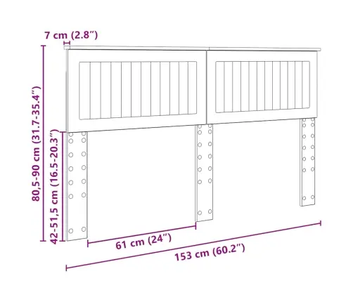 Galvgalis Ar Galvas Klāju Vecs Koks 150 Cm Inženierijas Koks Vidaxl