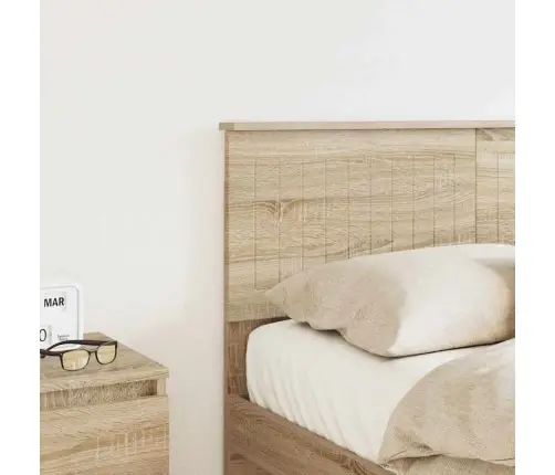 Galvūgalis Su Galvūgalio Sonoma Ąžuolas 135 Cm Apdirbta Mediena