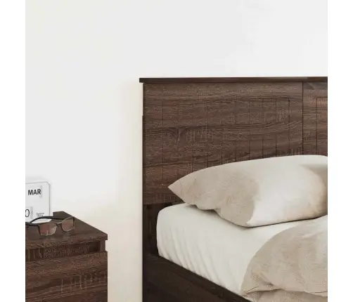 Galvgalis Ar Galvas Klāju Brūns Ozols 135 Cm Inženierijas Koks Vidaxl