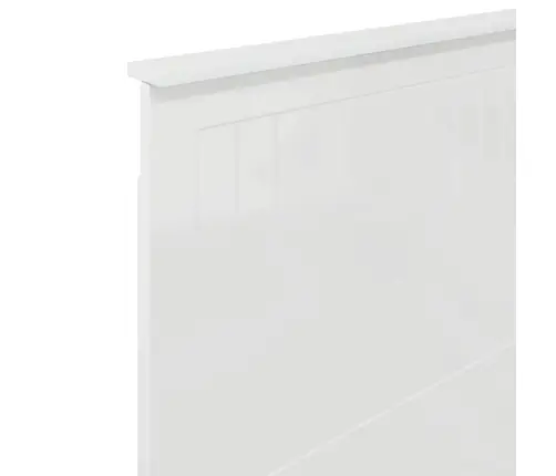 Galvūgalis Su Galvūgalio Blizgus Baltas 90 Cm Apdirbta Mediena