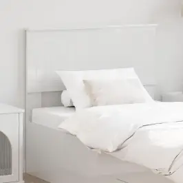 Galvūgalis Su Galvūgalio Blizgus Baltas 90 Cm Apdirbta Mediena