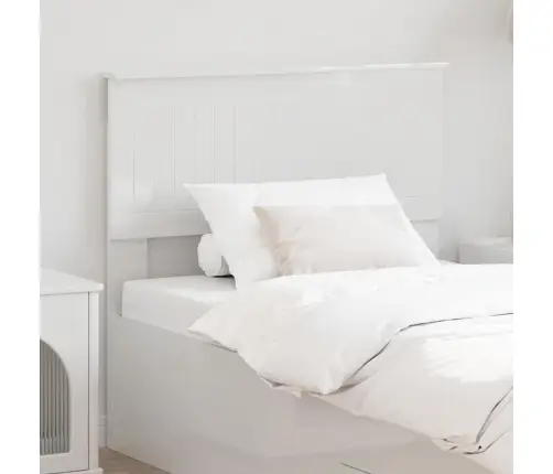 Galvūgalis Su Galvūgalio Blizgus Baltas 90 Cm Apdirbta Mediena