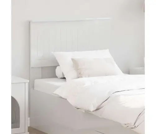 Galvūgalis Su Galvūgalio Blizgus Baltas 75 Cm Apdirbta Mediena