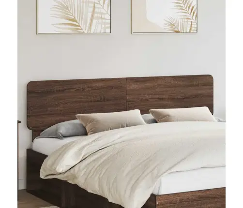 Galvgalis Ar Galvas Klāju Brūns Ozols 200 Cm Inženierijas Koks Vidaxl