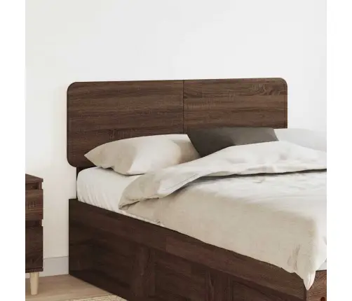 Galvgalis Ar Galvas Klāju Brūns Ozols 135 Cm Inženierijas Koks Vidaxl