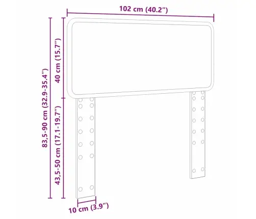 Galvgalis Betona Pelēks 100 Cm Inženierijas Koks Vidaxl